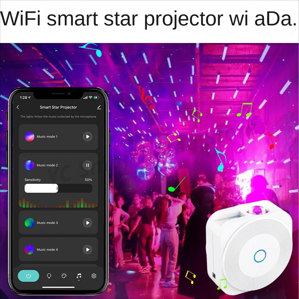 Inteligentna kontrola domu gwiaździsta lampa projekcja nieba WiFi Graffiti scenariusze kontroli pilot aplikacji