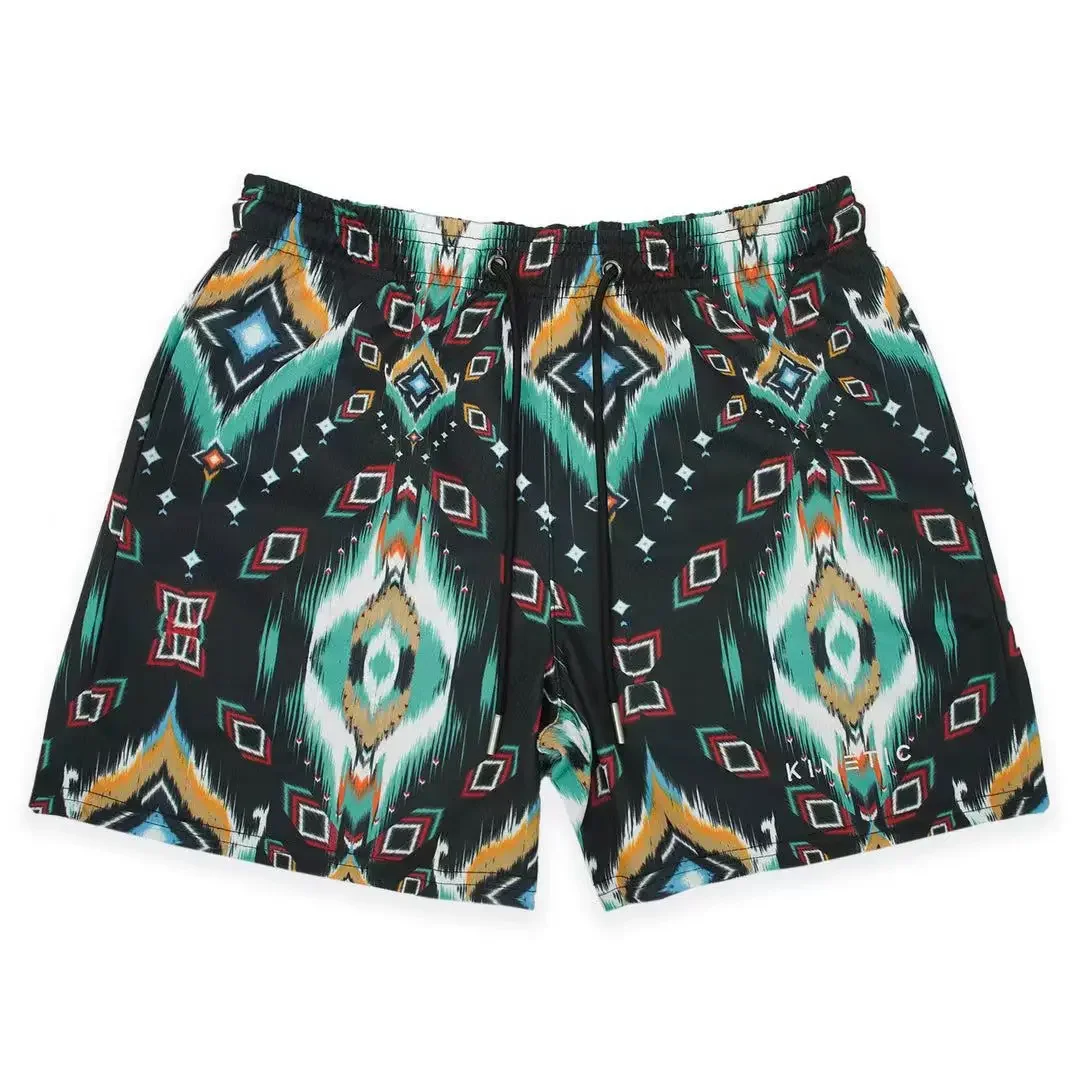 Pantalones cortos deportivos de verano para hombre, Shorts informales con estampado de malla de secado rápido, para gimnasio, Fitness, correr,