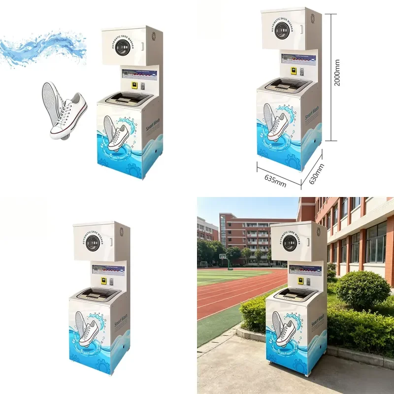 24 Hour Unattended Automatic Shoe Washing and Dehydration Machine for Schools Gyms and Public Areas