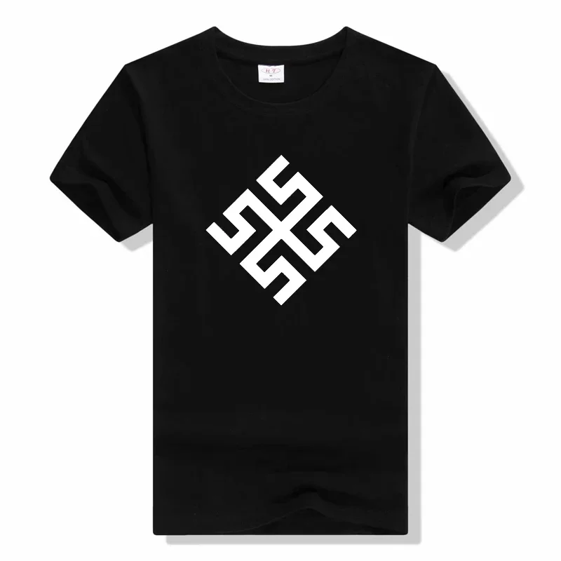 Cotton O-Neck Summer Short Sleeve Casual T-shirt Slavic  t shirt Slavic God Perun Statue  Symbol Pagan T-Shirt