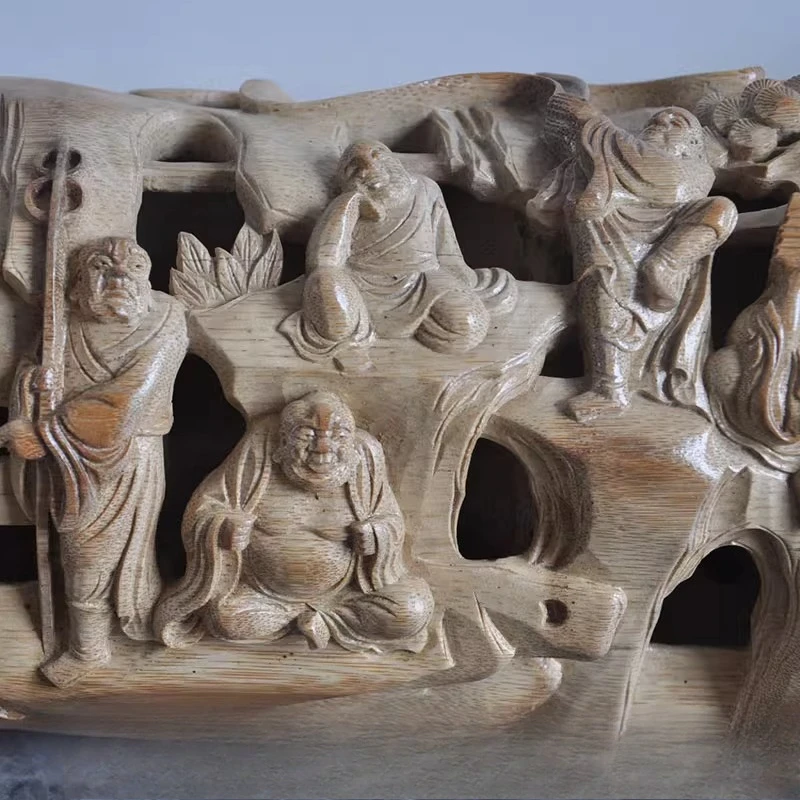 Large bamboo root carving ornament pure hand carving collection