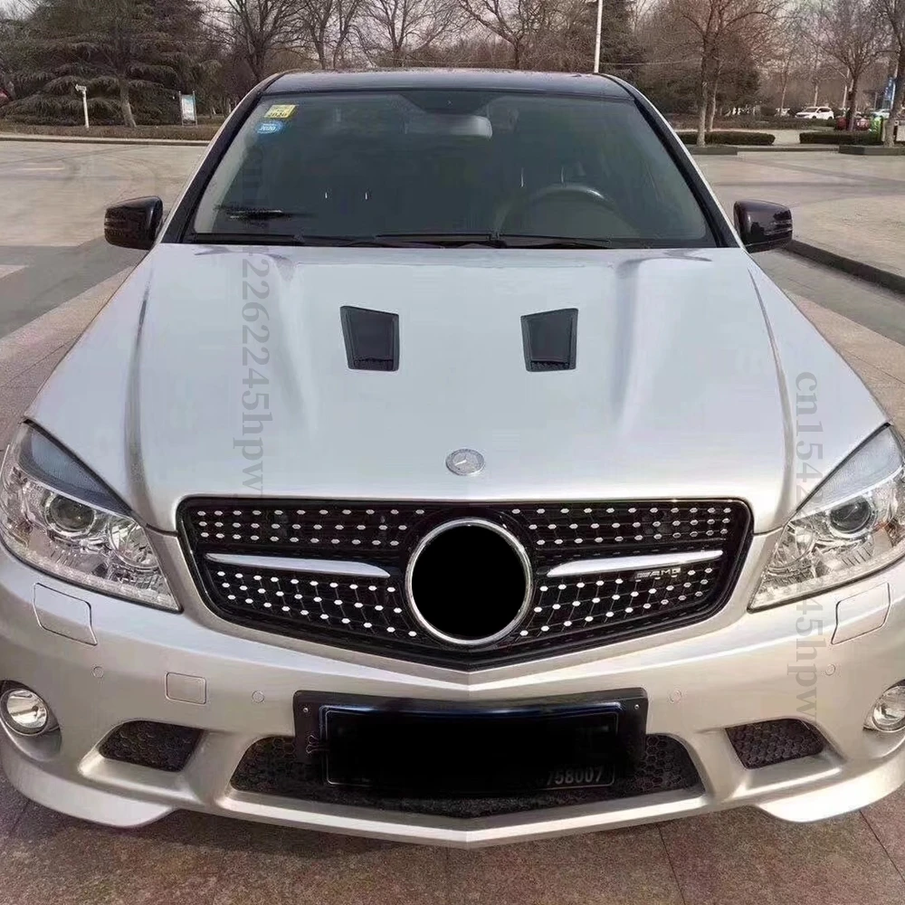 Front Bumper Grilles For Mercedes Benz W204 C Class 2008-2014 C180 C200 C250 C300 C350 Tuning Sport Diamond AMG GT Style Grill