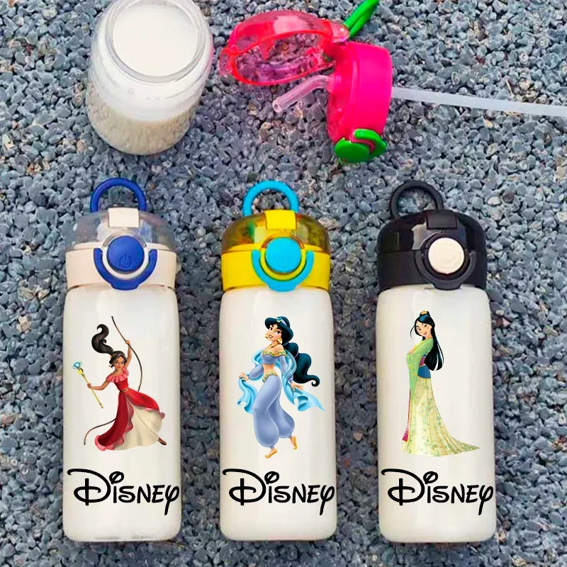 400ML Disney Princess Cartoon Mała pojemność Lekka butelka na wodę Przenośna plastikowa butelka na wodę Outdoor Sports Kubek na wodę