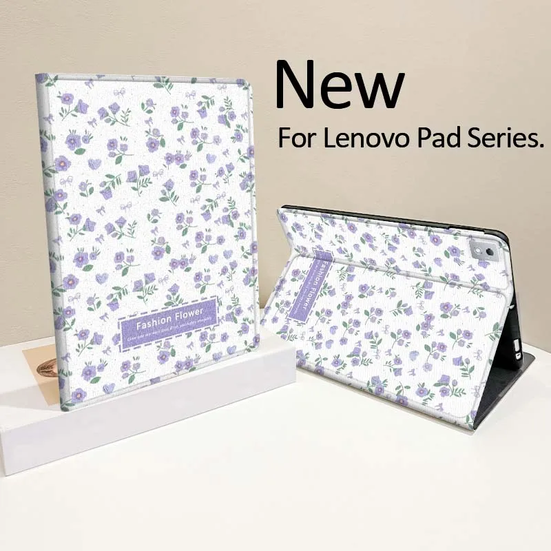 

Retro Flower Creative Pattern For Lenovo Tab Xiaoxin Pad 700 Y900 Gen4 K10 P11 GT K11 3rd P11 P12 Plus Pro Gen Tablet Case