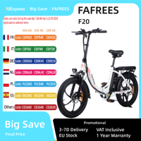 FAFREES F20 Electric Bike 20 Inch Folding Frame E-bike 7-Speed Gears Electric Bicycle With Removable 16AH Lithium Battery
