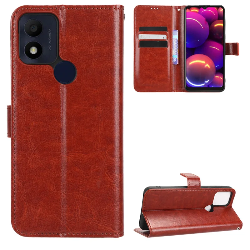 For TCL 305i Case Luxury Flip PU Leather Wallet Lanyard Stand Shockproof Case For TCL 305i 305 i TCL305i Protective Phone Bag