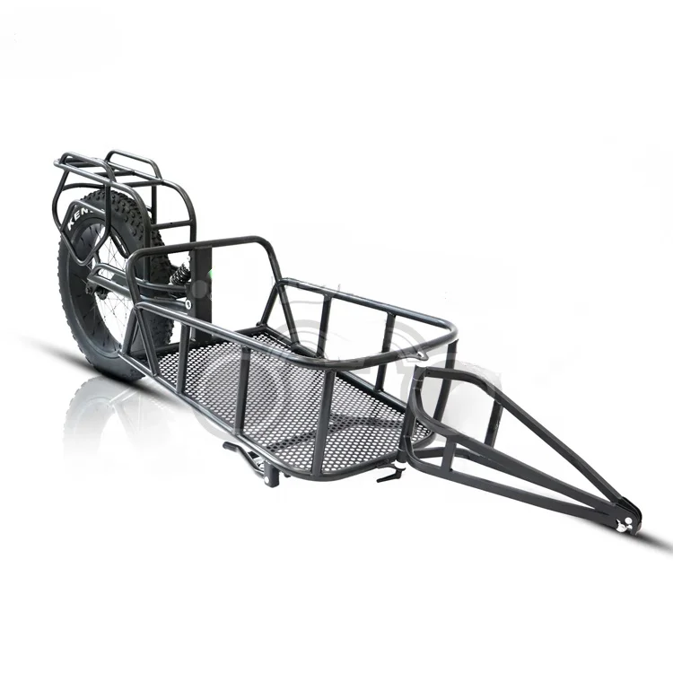 Steel Frame Electric Bicycle Trailer for Hunting with Shock Absorbers