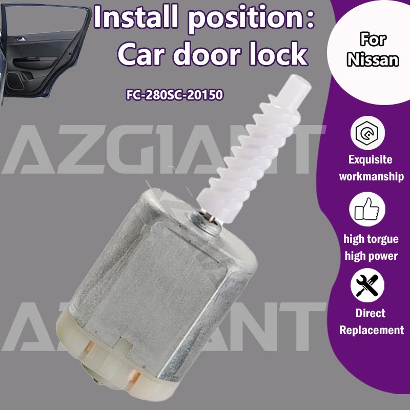 

AZGIANT FC-280SC-20150 For Nissan Xterra Frontier MK2/Pathfinder MK3 Car centre door lock 12V DC micro carbon brush motor 12V
