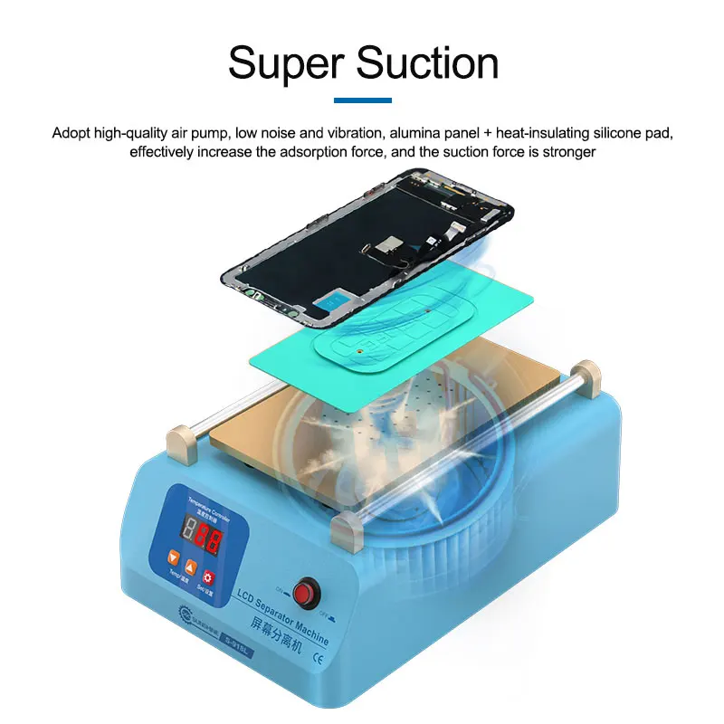 SUNSHINE SS-918L Screen Separator Support LCD Screen Separation under 8 inches and the Temperature  Adjusted from  50 to 130 °C