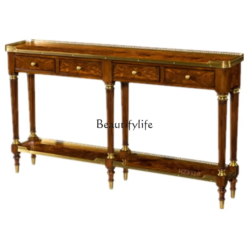 

ls 27Light luxury narrow entrance cabinet, decorative edge table, dining side cabinet, sofa back table.