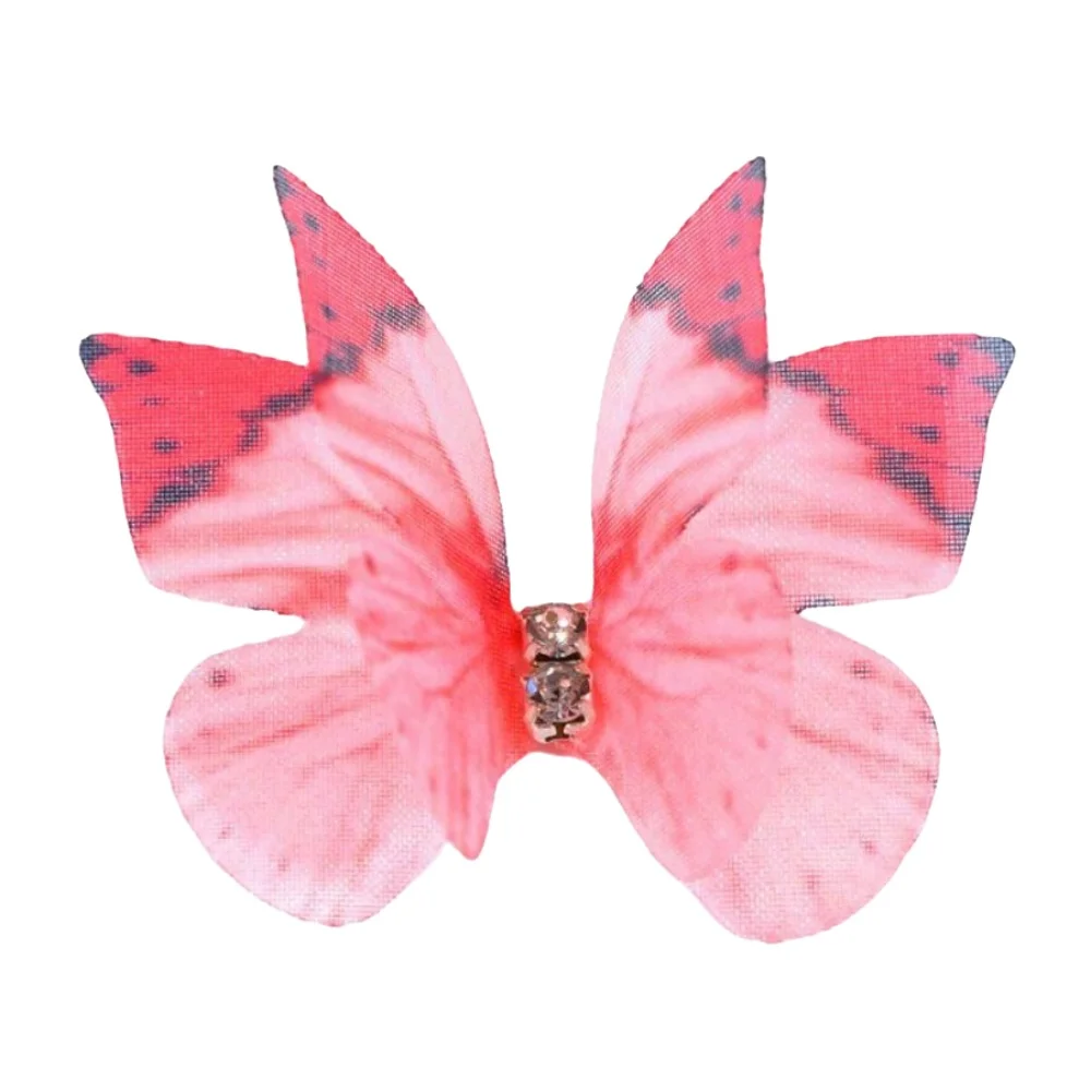 

50pcs 4CM Organza Fabric Appliques Gradient Color 3D Fairy Chiffon Double-layer DIY Handmade Sewing Craft Decoration