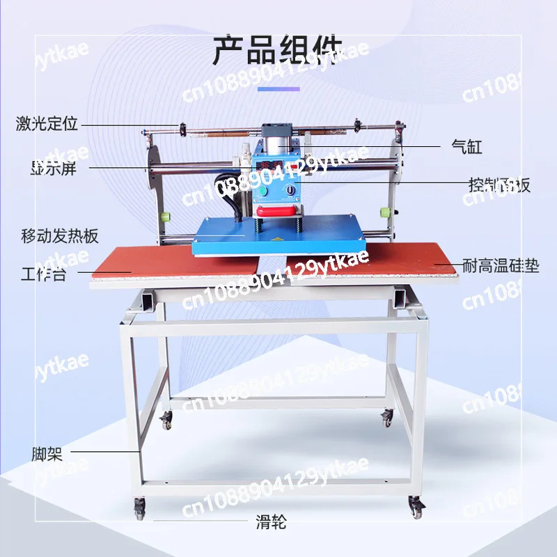 Small pneumatic heat transfer printing machine, flower pressure marking machine, T-shirt and clothing ironing machine