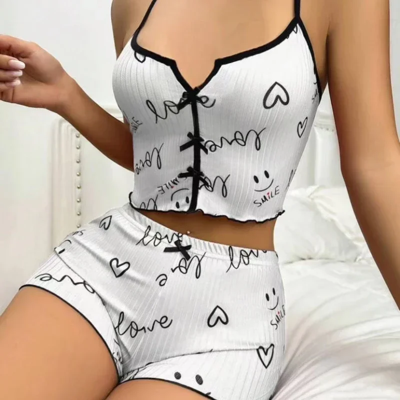 Pyjamas Suits Women's Clothing Summer Suspenders Thin Home Casual Soft Affordable High Quality Cozy Breathable Skinny Large Sexy