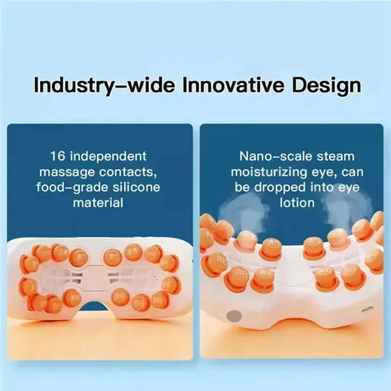 A09g-aquecimento cuidados com os olhos nano vapor olhos massageador com bluetooth alívio da música aliviar a fadiga e reduzir olheiras sob os olhos