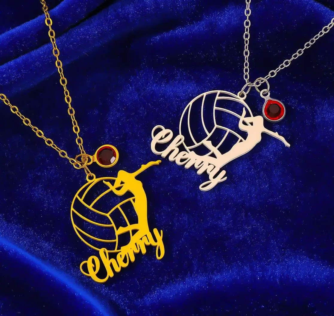 

Todorova индивидуальное имя, женское волейбольное ожерелье, цепочка на шею из нержавеющей стали, ювелирные изделия, подарок для любителей спорта для женщин