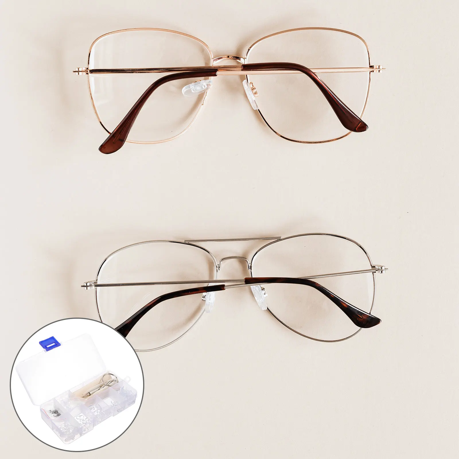 

Silicone Nose Pads Eyeglass Parts Cushions Non Slip for Eyeglasses Replacement Bridge Soft Screw-in