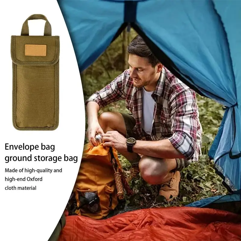 

Camping Tent Stakes Bag Portable Tent Stakes Storage Bag Multi Tools Storage Bag Holder For Forged Steel Tent Pegs Camp