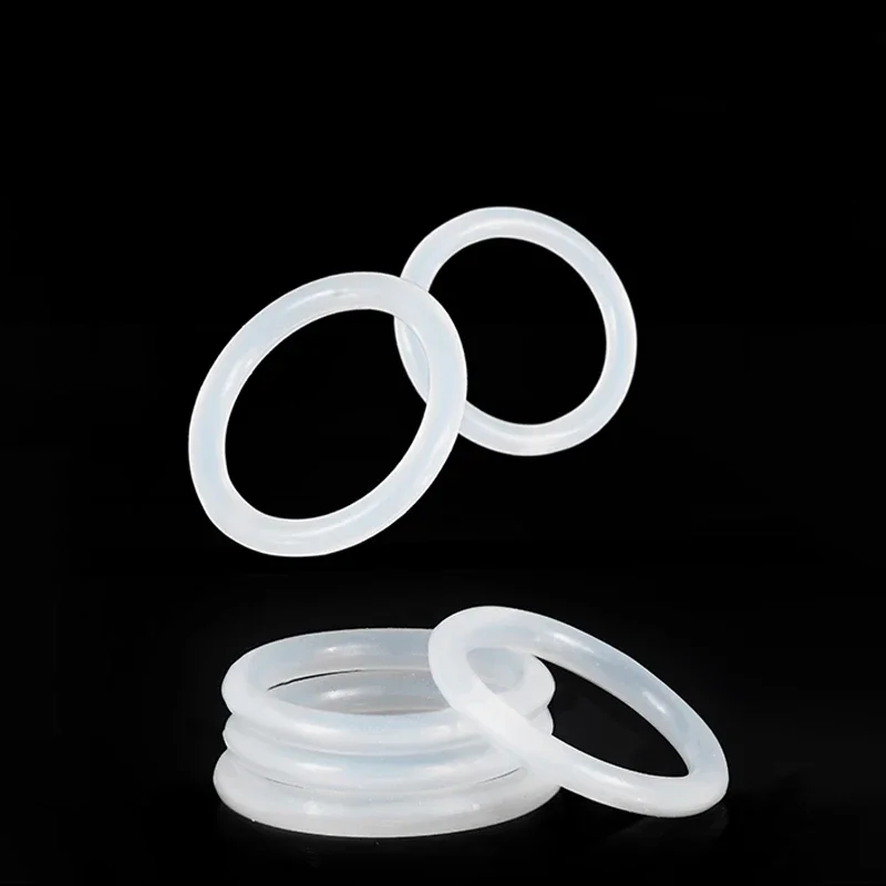 VMQ CS5mm O-ring Silicone Rings White Silicone Sealing Ring Food Grade Rubber Insulate Shape Seal OD25-100mm