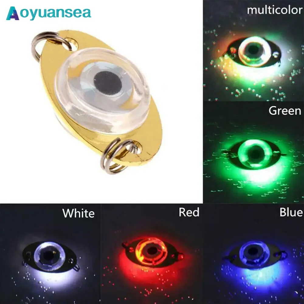 

Aoyuansea LED Mini Flash Fish Lure Light Lamp Deep Drop Underwater Eye Shape Fishing Squid Green Blue Red White Multicolor