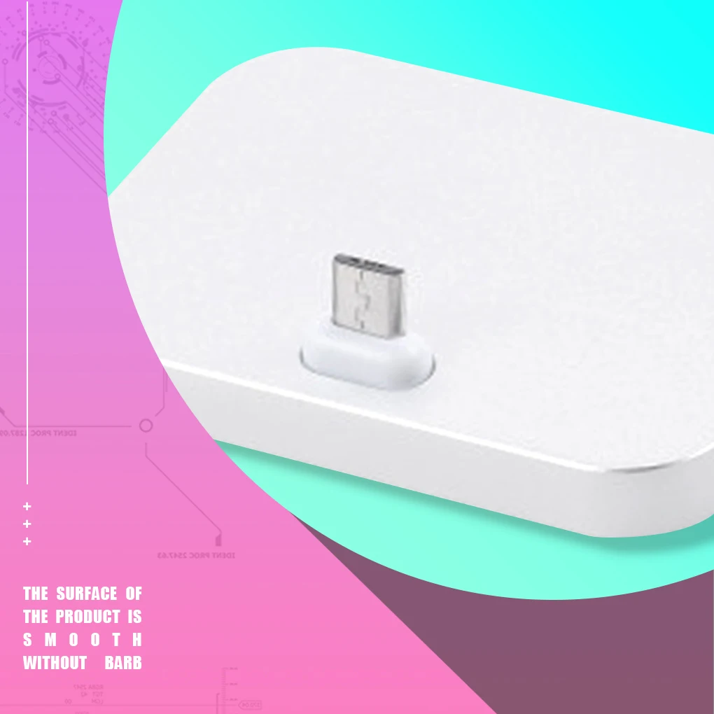 الهاتف المحمول مايكرو USB شاحن حوض المنزل مكتب سطح المكتب الهاتف سبائك الألومنيوم محول الشحن حامل