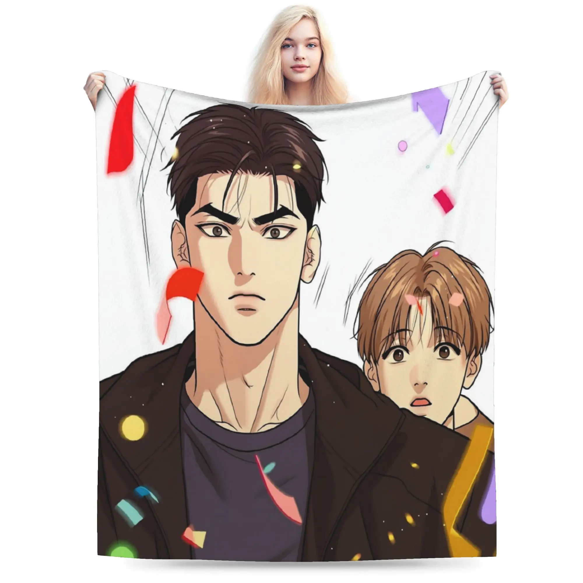 Bl Manhwa Jinx Joo Jaekyung   Blanket  Warm Soft Street Trend Plush Throw  Boy Girl Home Decor Flannel Bedspread Bed Cover