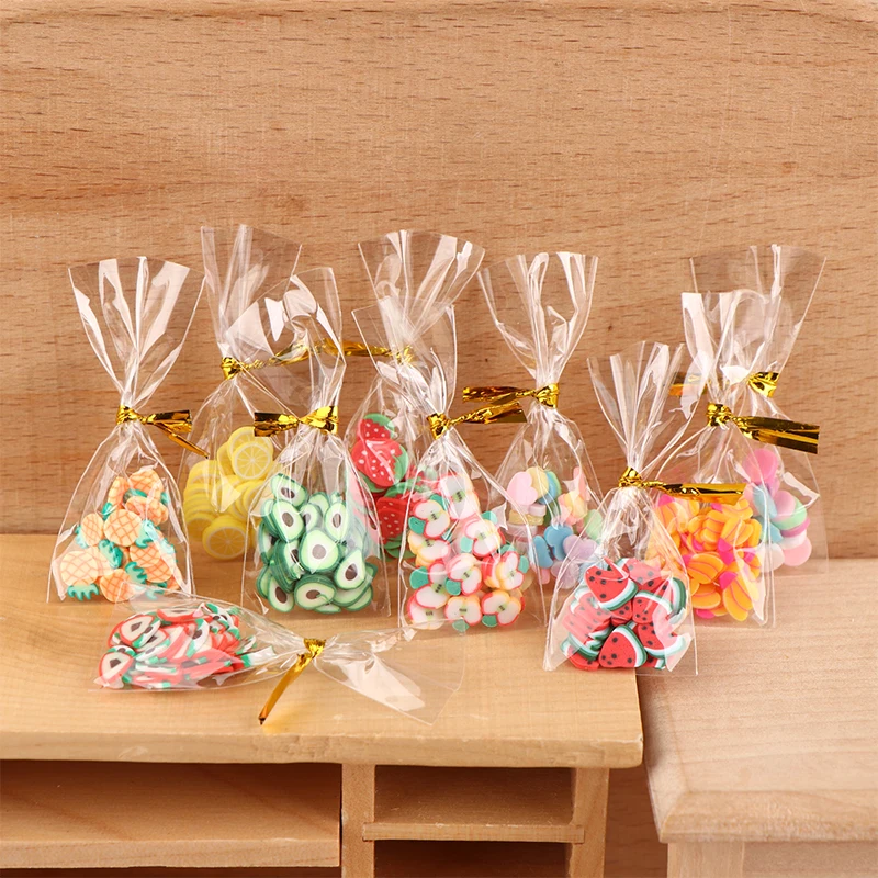 1Bag Miniature Dollhouse Jelly Beans Candy Dried Fruit Candy Snacks Mini Simulation Play Food Craft for Doll Kitchen Accessories