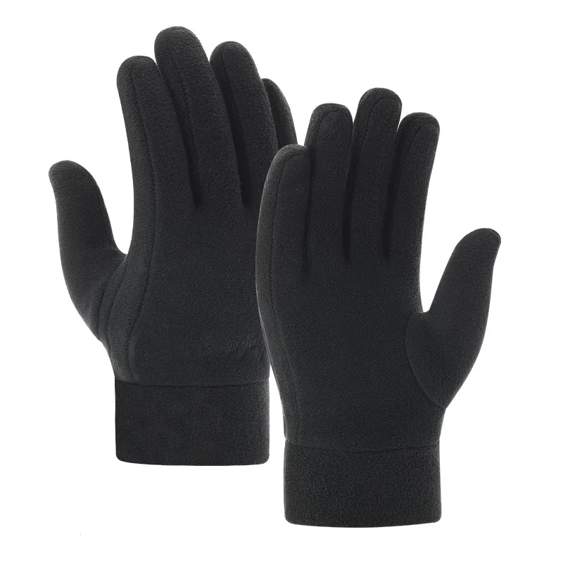 Guantes de invierno para hombre y mujer, manoplas térmicas de lana, resistentes al frío, al viento, resistentes al agua, cálidas, para correr y