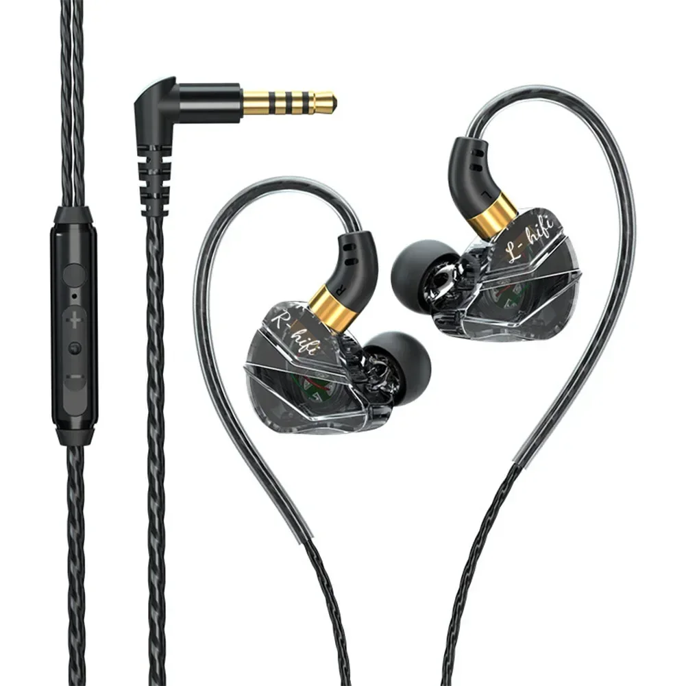 

In-ear Sports Headphones Bass-heavy Line Control With Microphone For Game K Song Live Headset Wired Headset