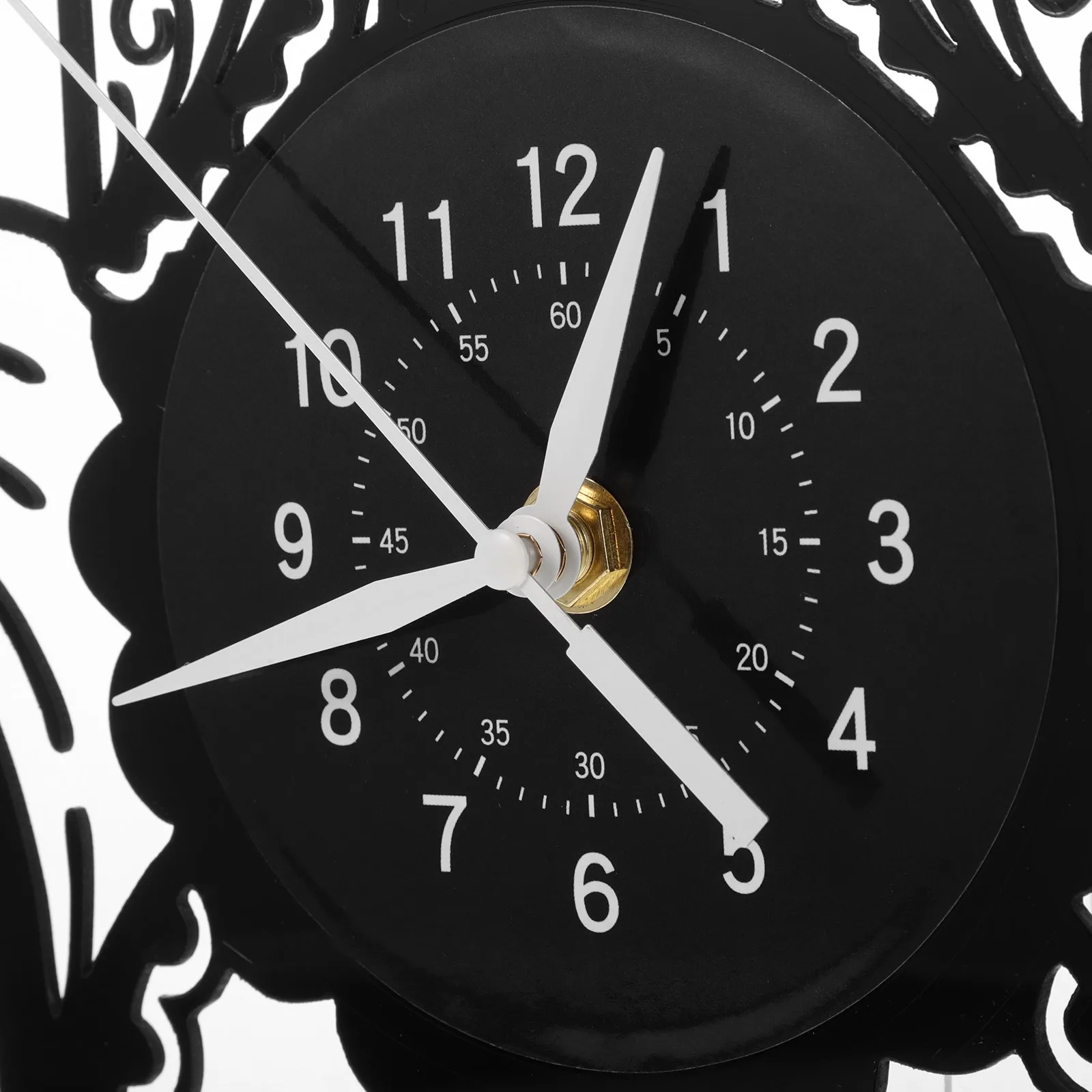 

Vinyl Record Wall Clock Creative Black Mute Modern Living Room Decorative LED Quartz Powered Component