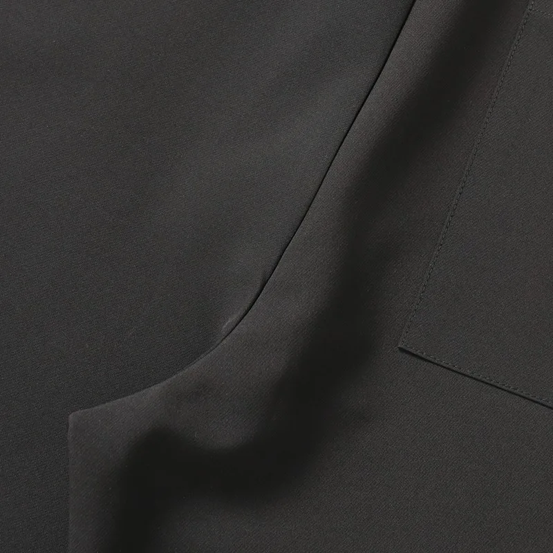 Schwarze Business-Anzughose für Herren, schmal geschnitten, elastisch, bequem, locker, einfarbig, Büro-Freizeithose, Herrenbekleidung – Detail 19