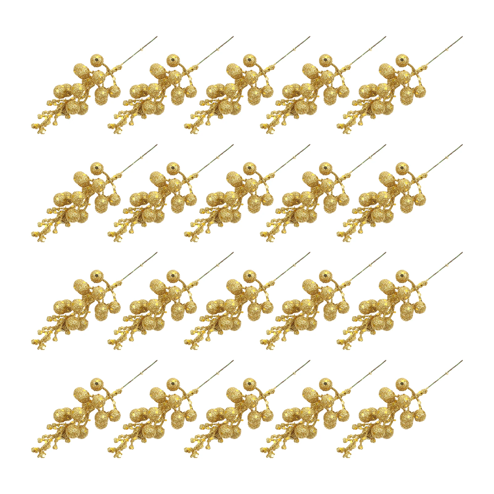 

20pcs Simulation Berry Adornments Berry Decor Christmas Fruit String Simulation Berries Adornment Stage Decorations