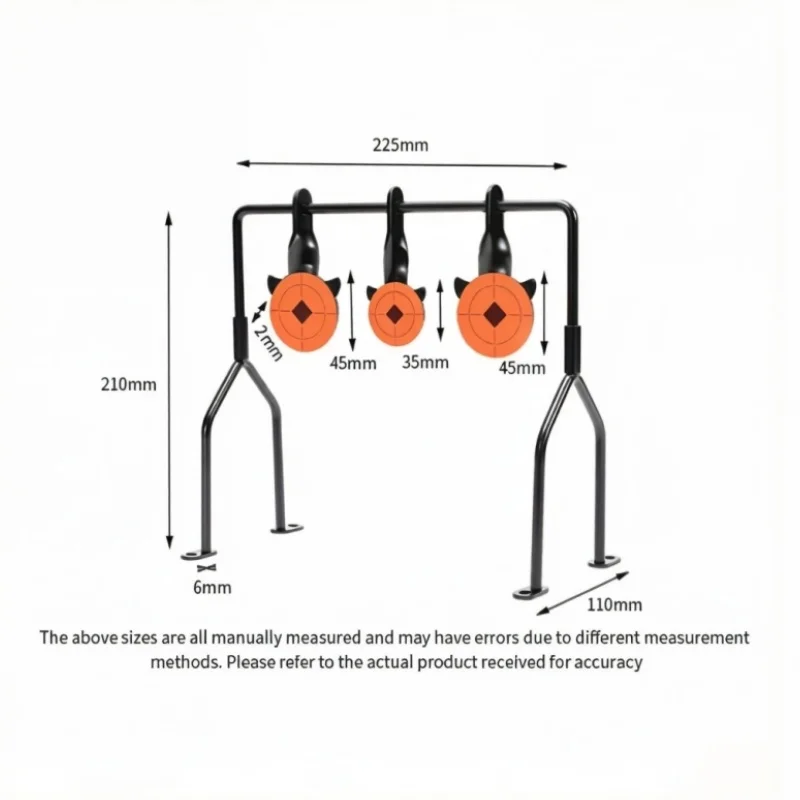Zlangsports Rotating Metal Target Stand 3 Shooting Training Iron Targets for Airsoft Air Rifle Air Pistol Training view 3