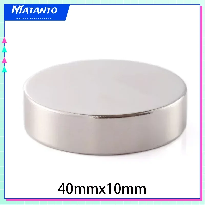 1/2/5/10Pcs Circular Strong Permanent Magnet 40x10mm N35 Long Disc Rare Earth Magnetic Round Neodymium Powerful Magnet