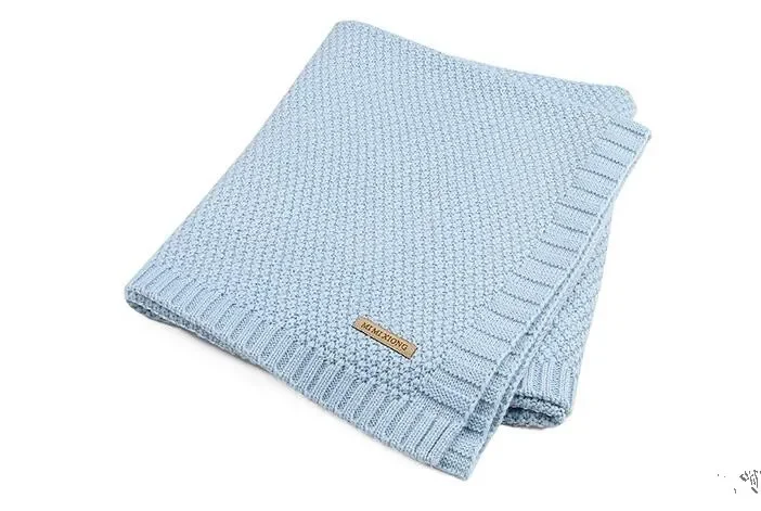 Manta tejida para bebé, ropa envolvente de cama supersuave para niños pequeños, colcha de cama, sofá, cochecito, cesta