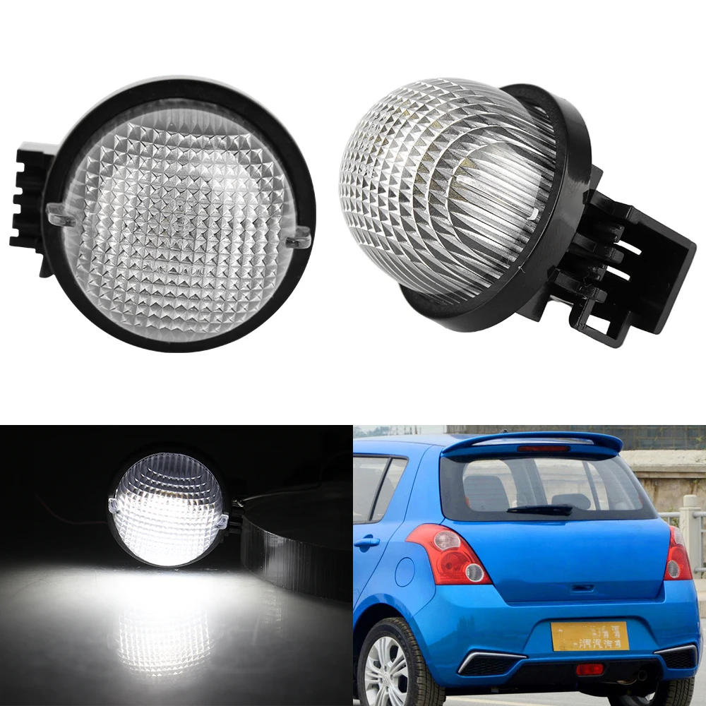 Car License Number Plate Lamps For Opel Agila LED License Plate Light 12V For Suzuki Wagon R Swift Jimmy Alto 2Pcs