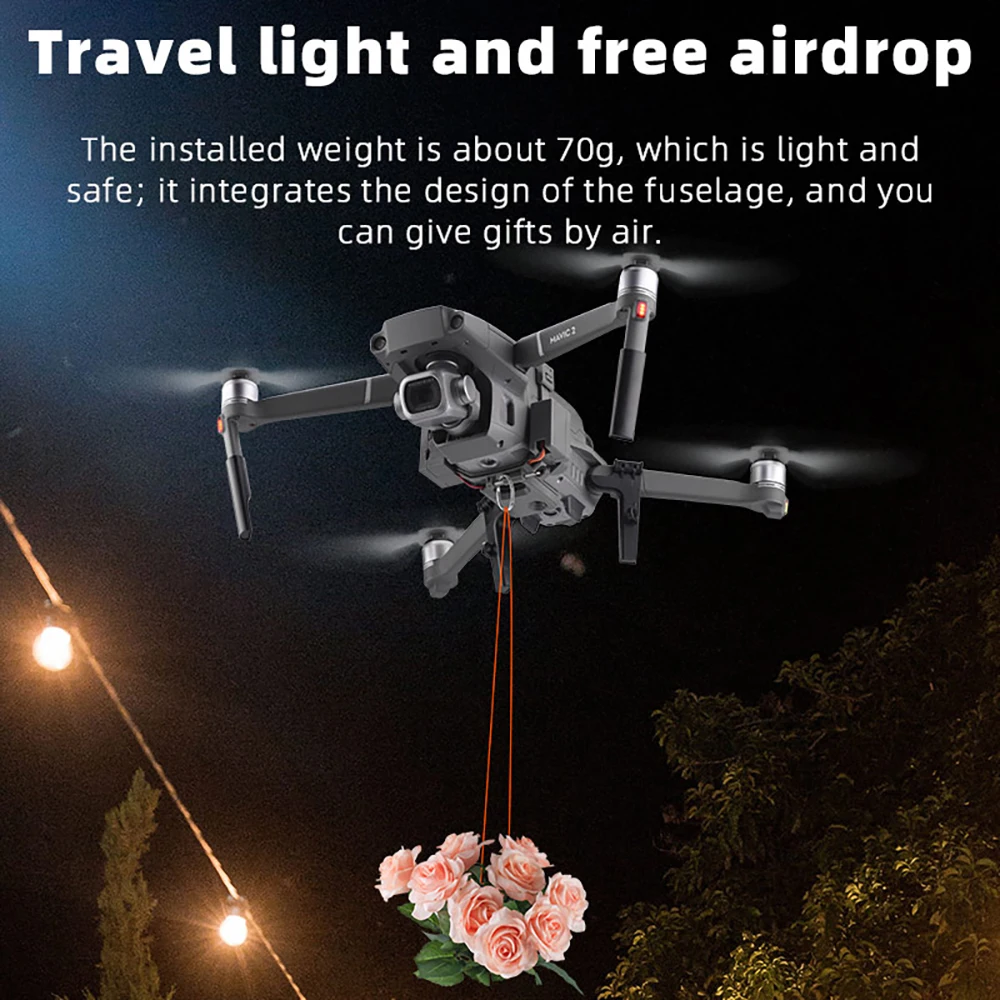 Airdrop System for DJI Mavic 2 Pro/Zoom Drone Quick Release Thrower Fishing Bait Gift Remote Rescue Wedding Ring