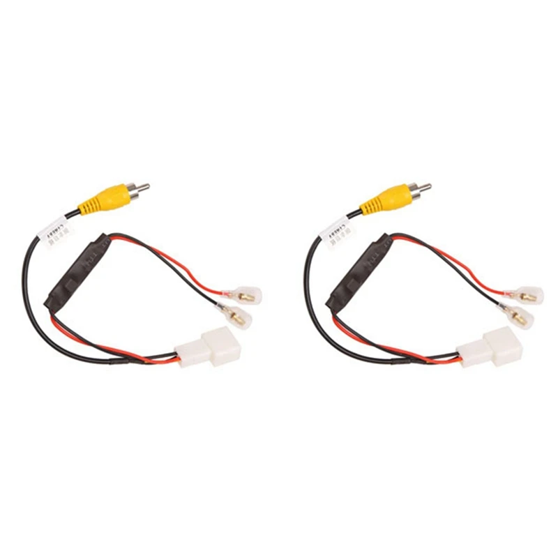 2Pcs 4 Pin Car Reverse Camera Retention Wiring Harness Cable Plug Adapter Connector Fit for Toyota