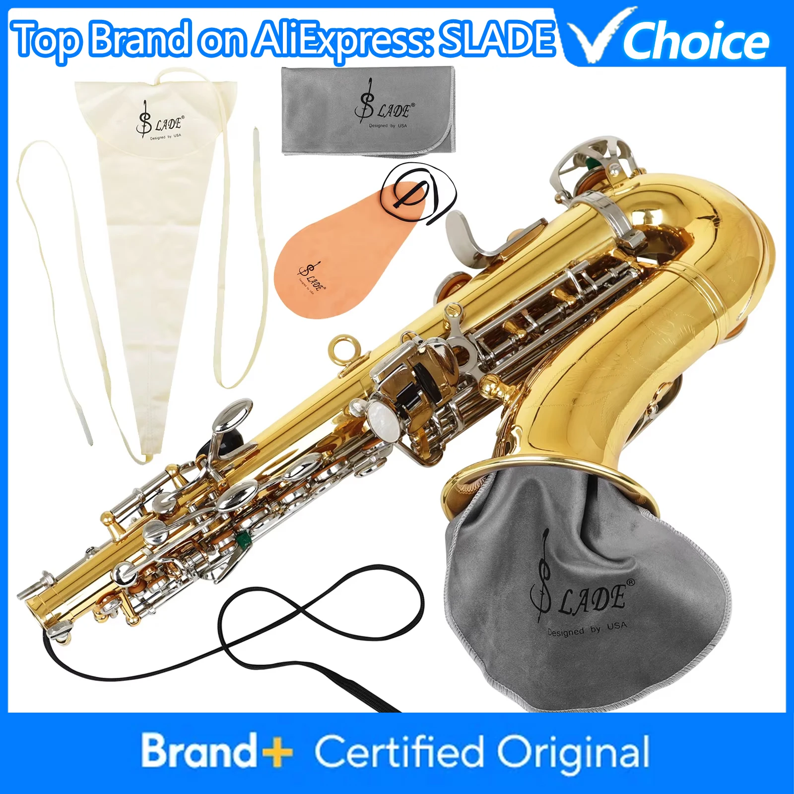 

Наборы салфеток для чистки саксофонов SLADE: высококачественные вязаные салфетки для медных музыкальных инструментов, аксессуары для саксофона, кларнета, тромбона