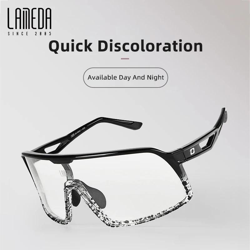 LAMEDA New Cycling Phtotchromic Glasses Men Women Riding Sunglasses MTB Road Bike Wind-proof Anti-UV Goggles Bicycle Accessories