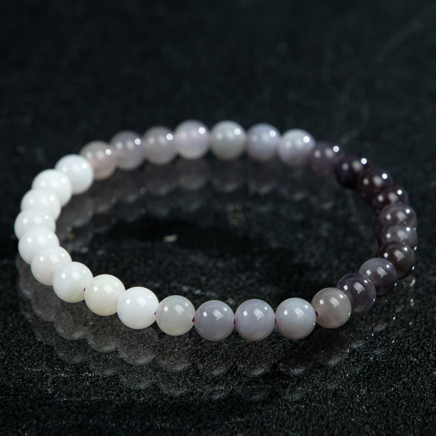 

TIMESWIND оригинальный натуральный нефрит туманный фиолетовый градиент круглый женский браслет из бисера модные украшения с сертификатом