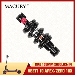 KKE 135mm 2000LBS/IN Variable Damping Shock Absorber for Electric Scooter VSETT 10 APEX ZERO 10X KUGOO G1 KAABO WOLF KING GTR 11