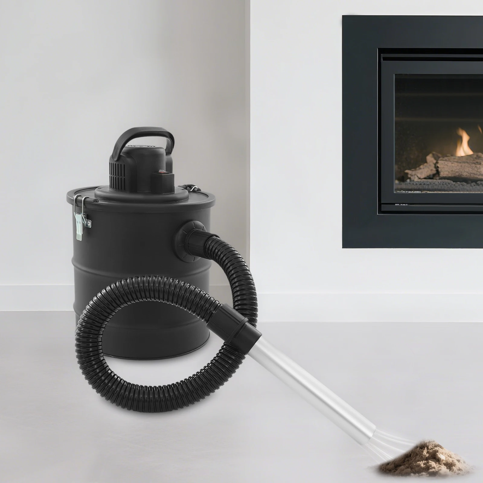 

1200W Fireplace Dust Collection Bin Industrial Waste Ash Suction Bin High Temperature Resistant Fireplace Ash Suction