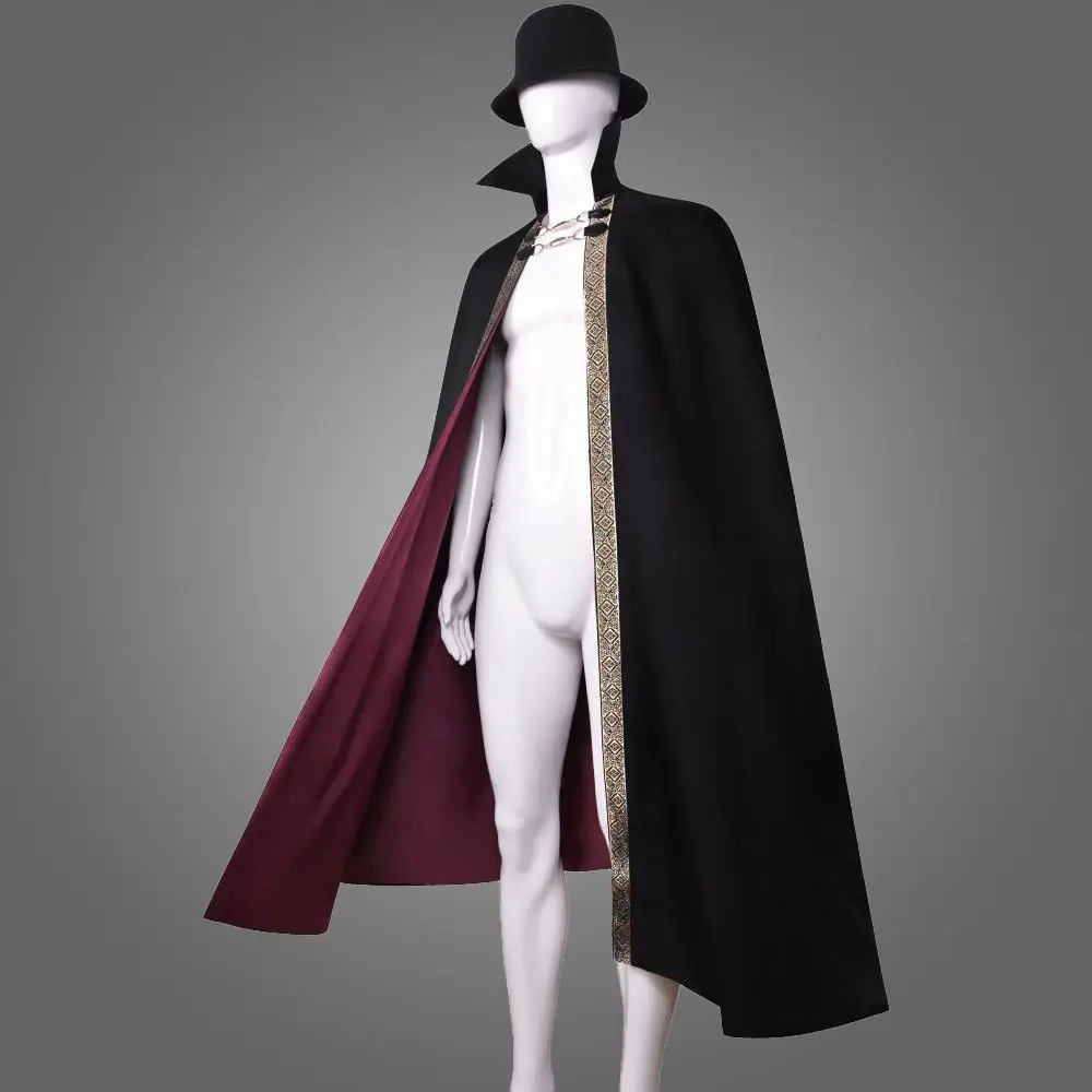 

Halloween Revelry Party Vampire Baron Cloak Cape Cosplay Costume Stage Role Performance Medieval Cloak Minimalist Style