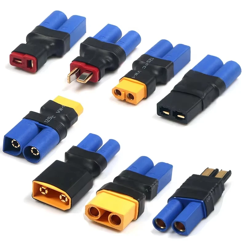 

1PCS EC5 Male Female to XT60 Deans T Plug Male Female No Wire Connector Plug Adapter for RC FPV Vehicle Lipo Battery Esc