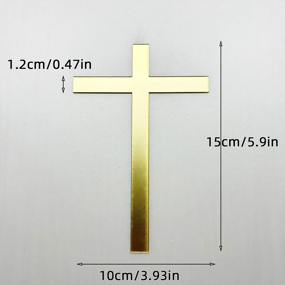 1/5 Stück Goldenes Kreuz & Taube Kuchendeckel Heilige Kommunion Dekor, Taufe Partyzubehör, Erstkommunion Kucheneinsatz Babyparty – Detail 20
