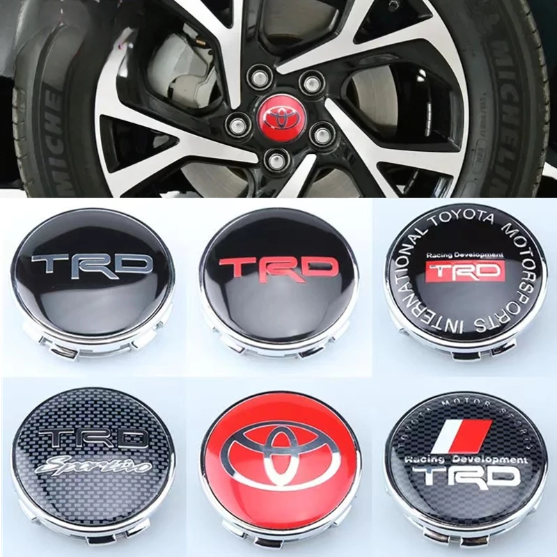 4Pcs 60mm Car hub center cover Toyota Corolla RAV4 LEVIN Yaris C-HR Camry Prado Prius Lande kuluze auto modification parts