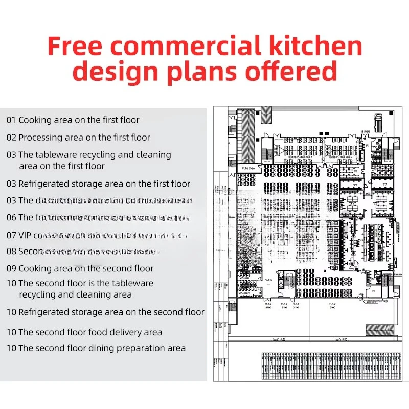 30-square-meter Commercial Kitchen Solution, Hotel Restaurant Kitchen Equipment, One-stop Solution for Catering Services