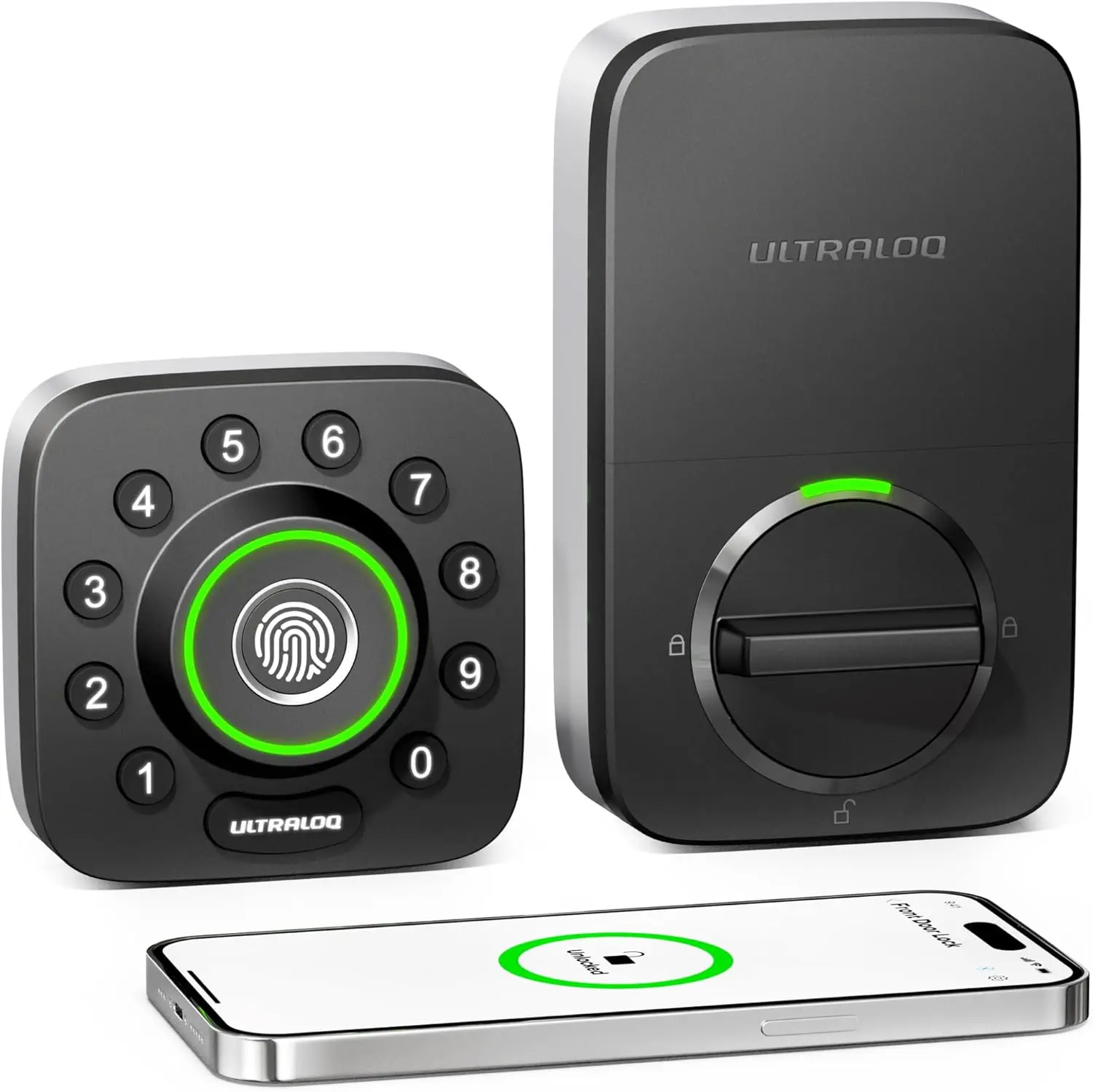 

Smart Lock U-Bolt Pro, дверной замок без ключа с отпечатками пальцев 7-в-1 с управлением через приложение, клавиатура с защитой от подглядывания, автоматическая блокировка, умный засов