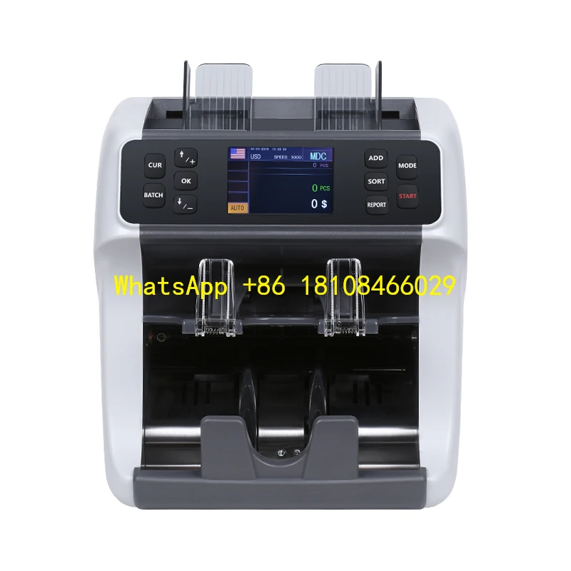 Money Value Counter CIS Banknote Counter Two Pocket Two CIS Multi-currency Cash Note Banknote Value Counter Mixed