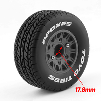 4Pcs 113Mm 1/8 1/10 Short Course Truck Tire Tyre Wheel With 12 14 17Mm Hex For Slash Arrma SENTON VKAR RC Car